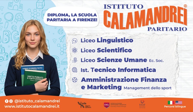 Banner 120 × 70 cm, grafica per Istituto Calamandrei Paritario