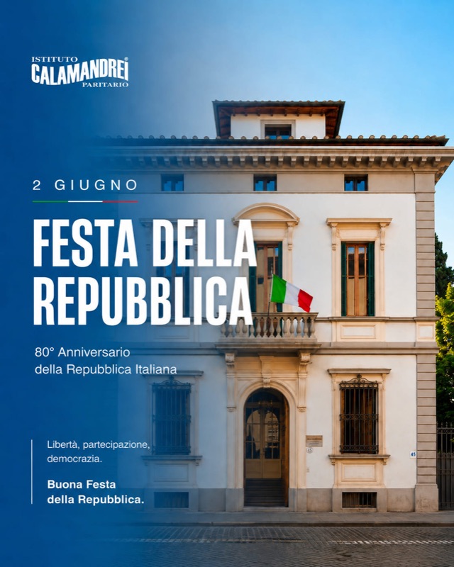 Festa della Repubblica, grafica per Istituto Calamandrei Paritario