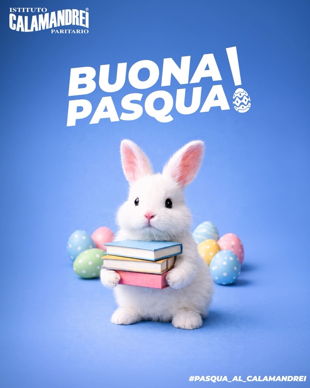 Buona Pasqua, grafica per Istituto Calamandrei Paritario