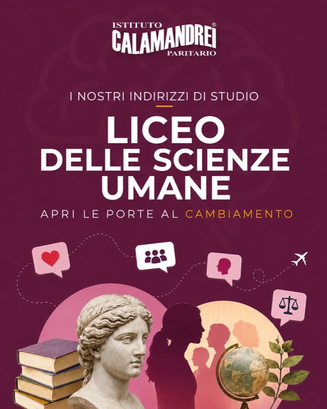 Liceo delle Scienze Umane, grafica per Istituto Calamandrei Paritario