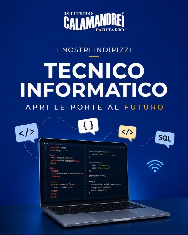 Tecnico Informatico, grafica per Istituto Calamandrei Paritario